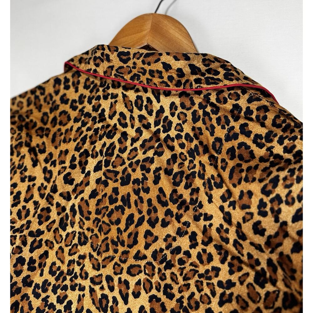 Lauren Ralph Lauren Leopard Print Pajama Set Women's Medium 2pc - Picture 7 of 10